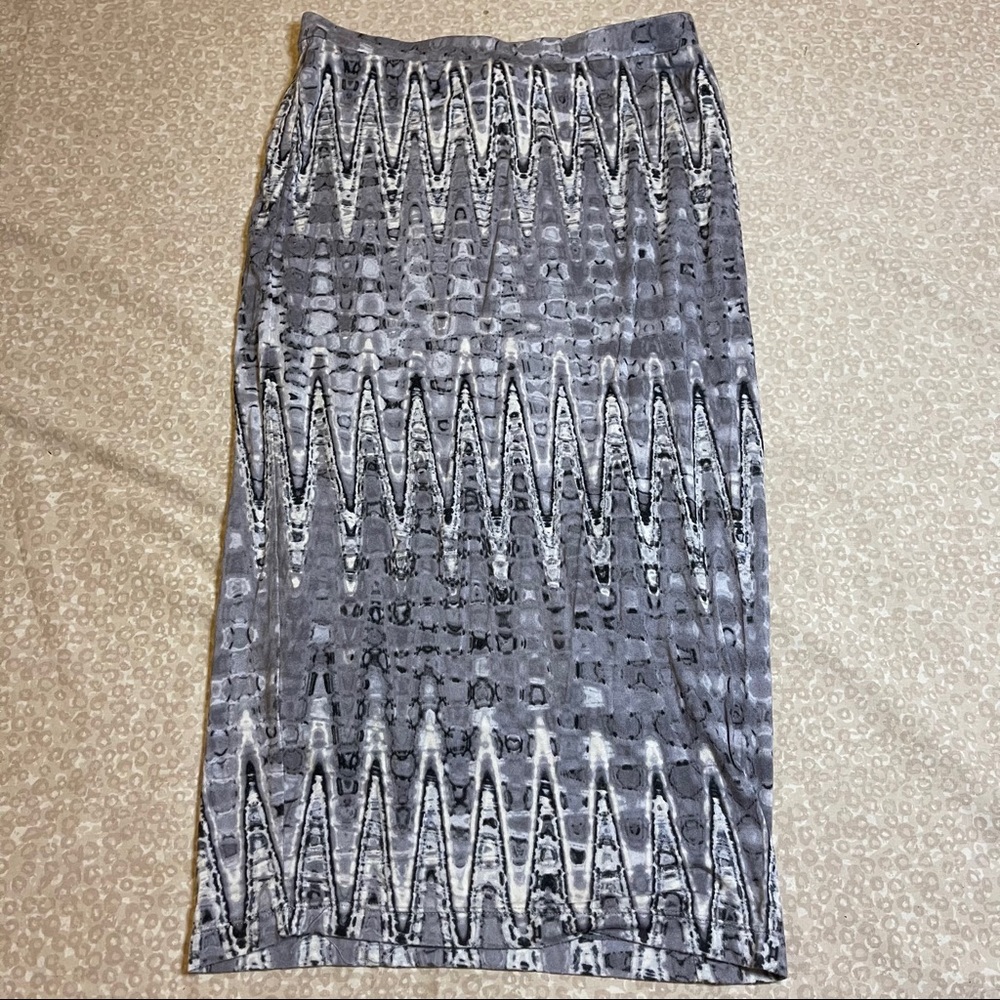 Gray Patterned Skirt